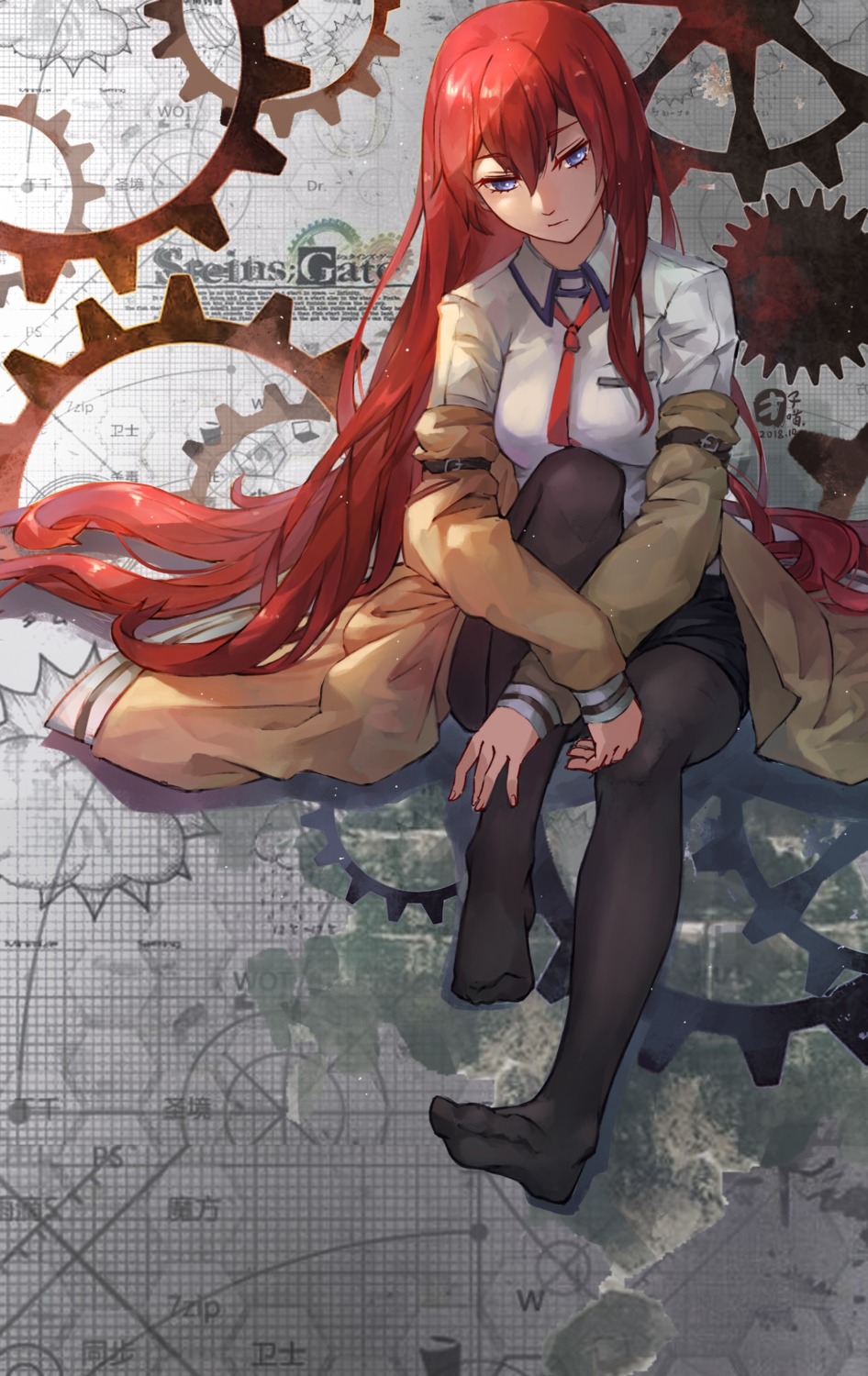 feet makise_kurisu pantyhose steins;gate tuanzi_miao