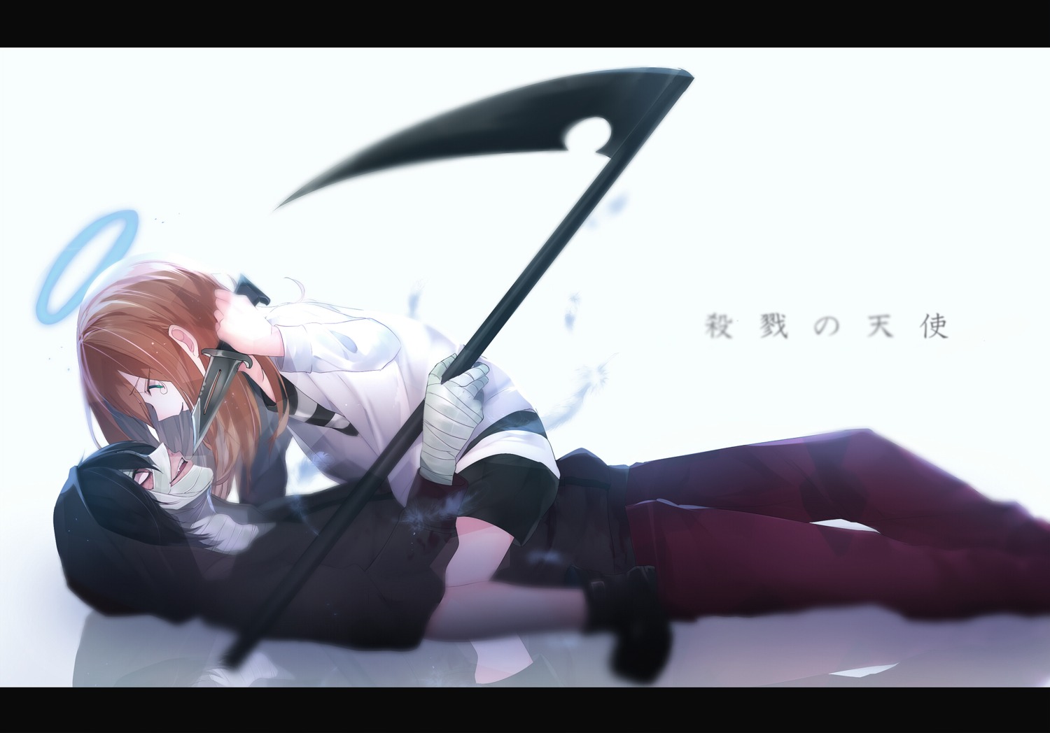 akari_donburi bandages isaac_foster rachel_gardner satsuriku_no_tenshi weapon