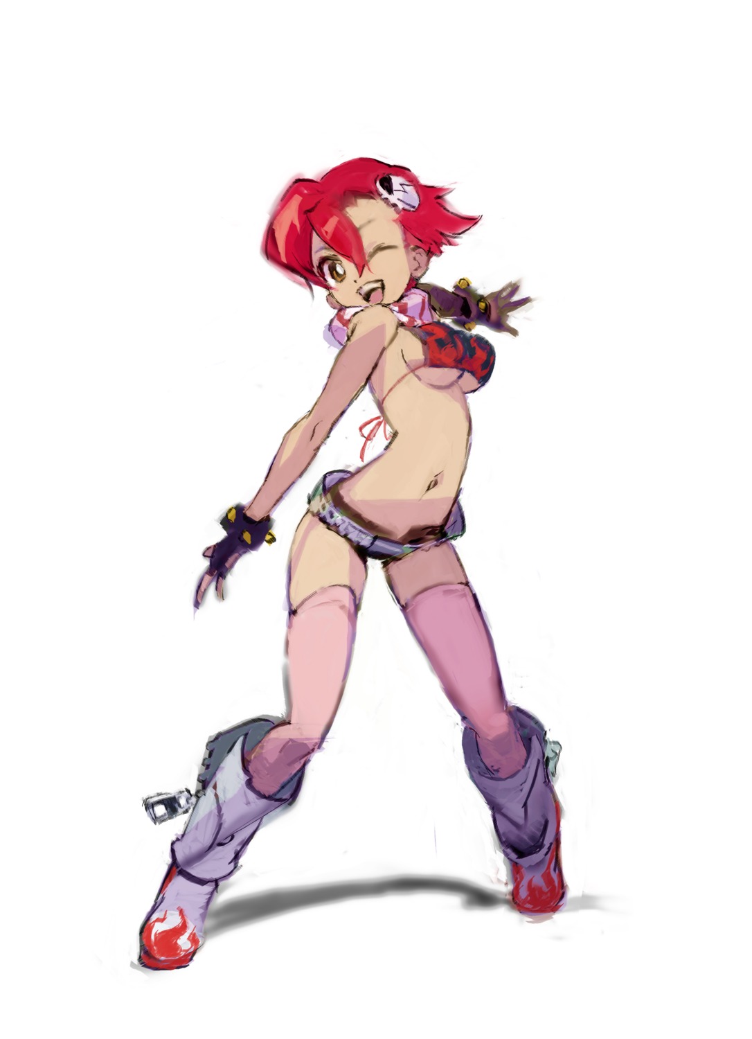 bikini_top swimsuits tagme tengen_toppa_gurren_lagann thighhighs yoko