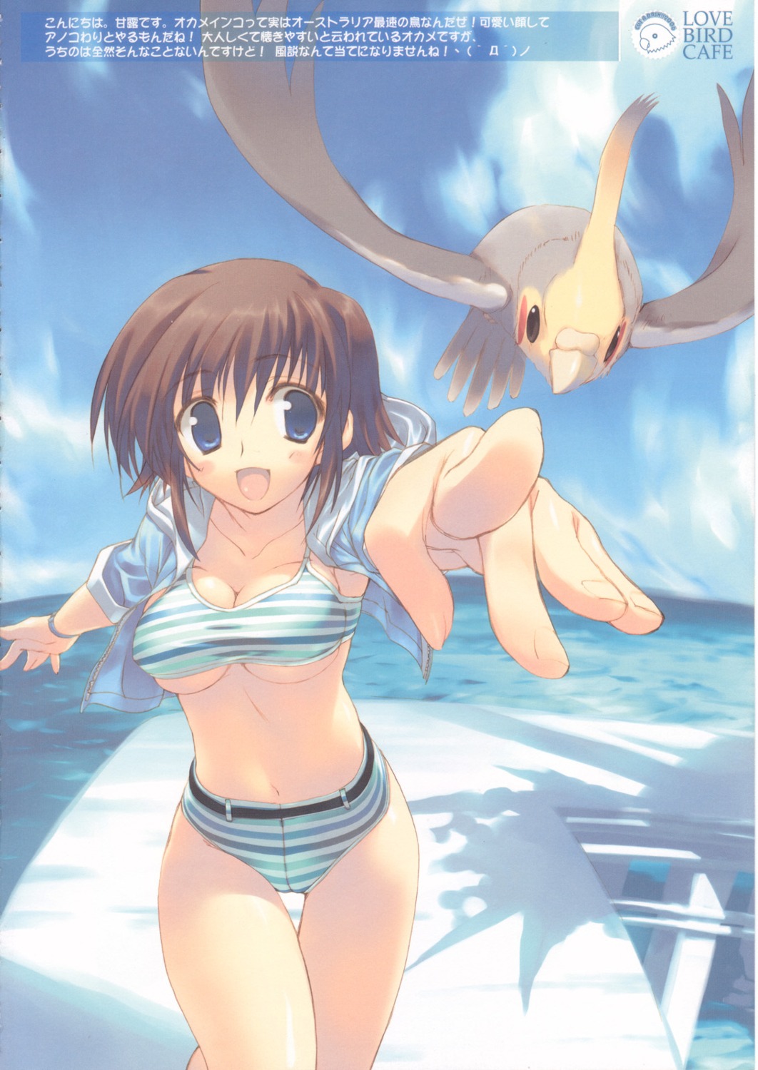 amaduyu_tatsuki bikini binding_discoloration cleavage cut_a_dash!! swimsuits underboob