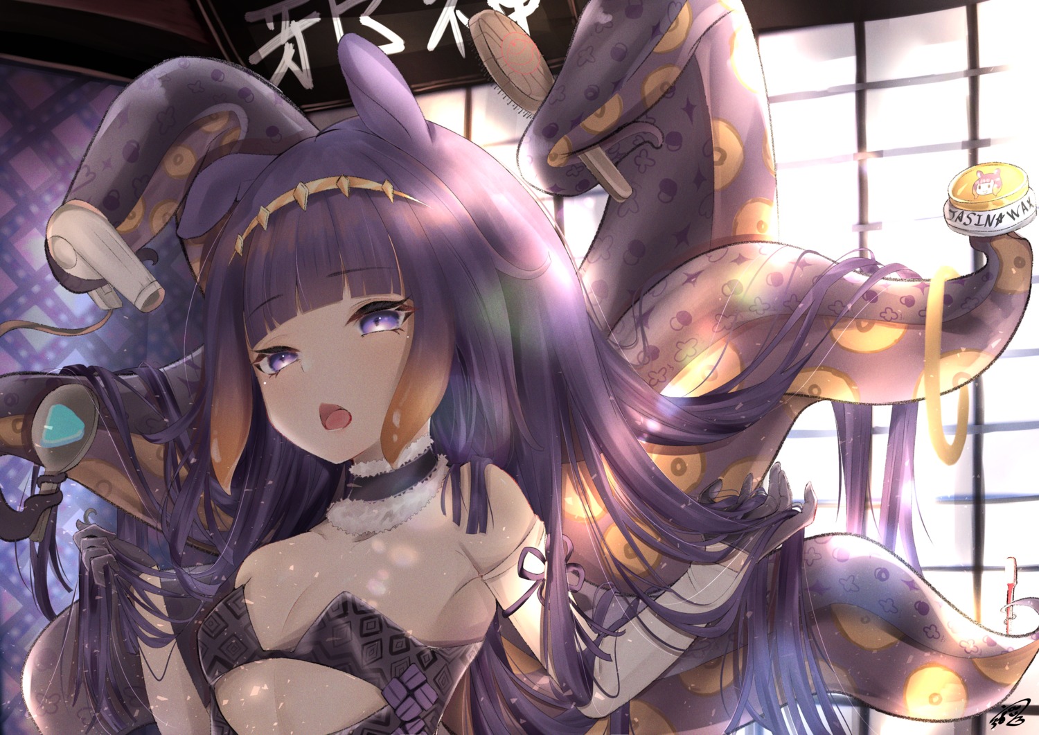 hololive hololive_english ninomae_ina'nis no_bra tentacles urotare