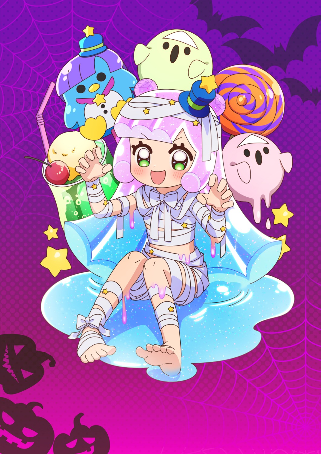 bandages feet halloween loli naked_ribbon puniru puniru_wa_kawaii_slime tagme