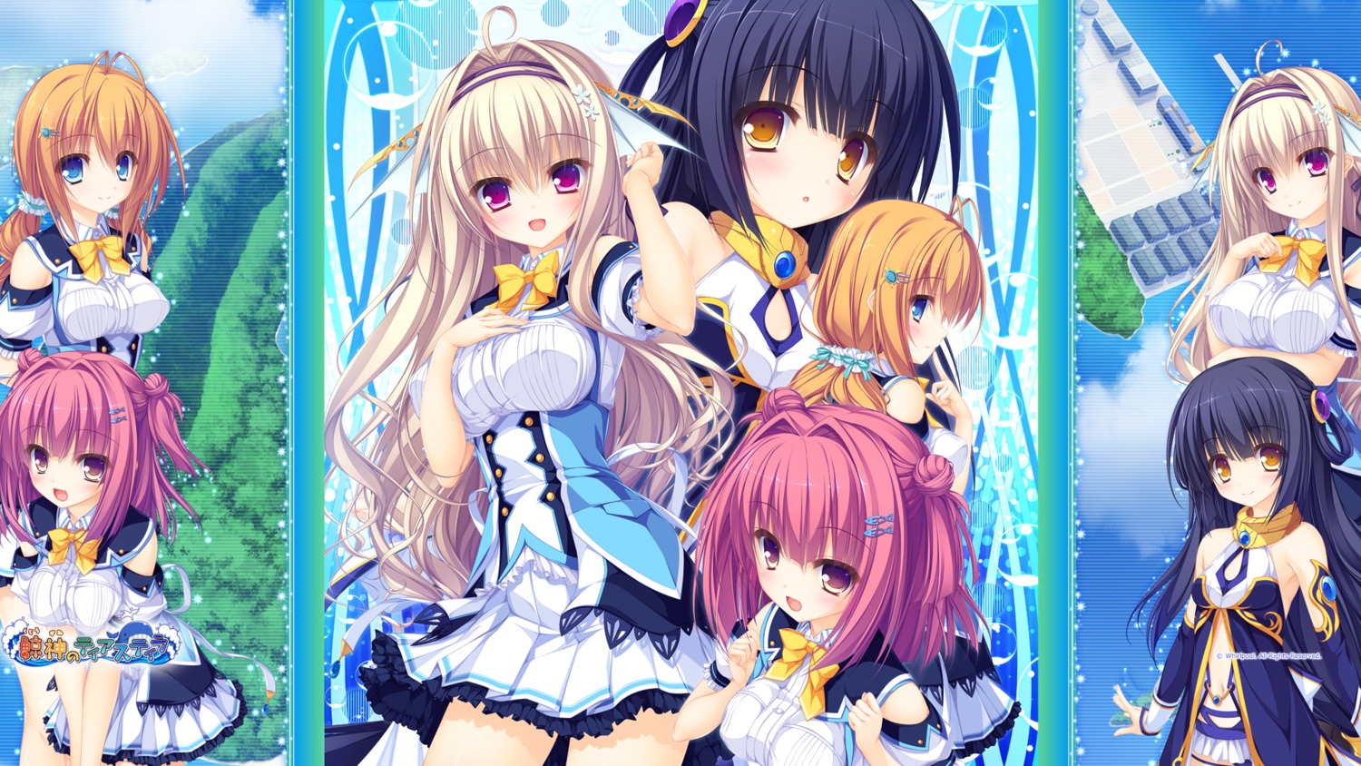 game-style kamitouno_ena kujiragami_no_tearstilla mikagami_mamizu narumi_marine riru_whale seifuku tenkawa_mitsuki wallpaper whirlpool