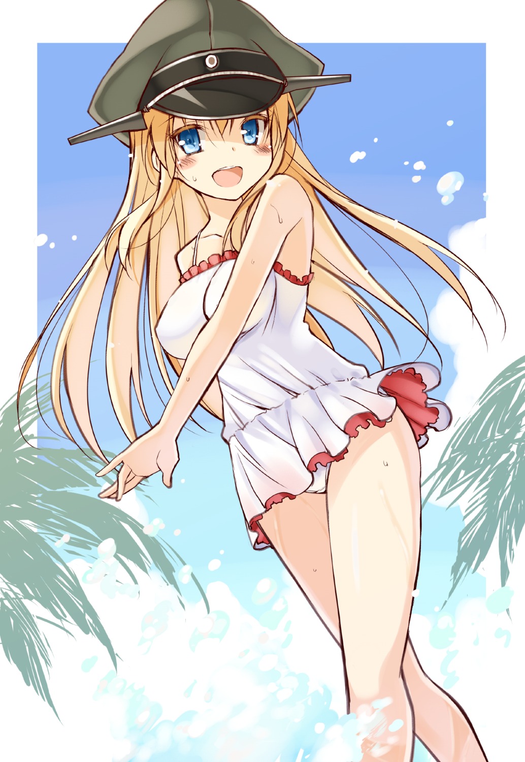 bismarck_(kancolle) dress kantai_collection oota_yuuichi pantsu