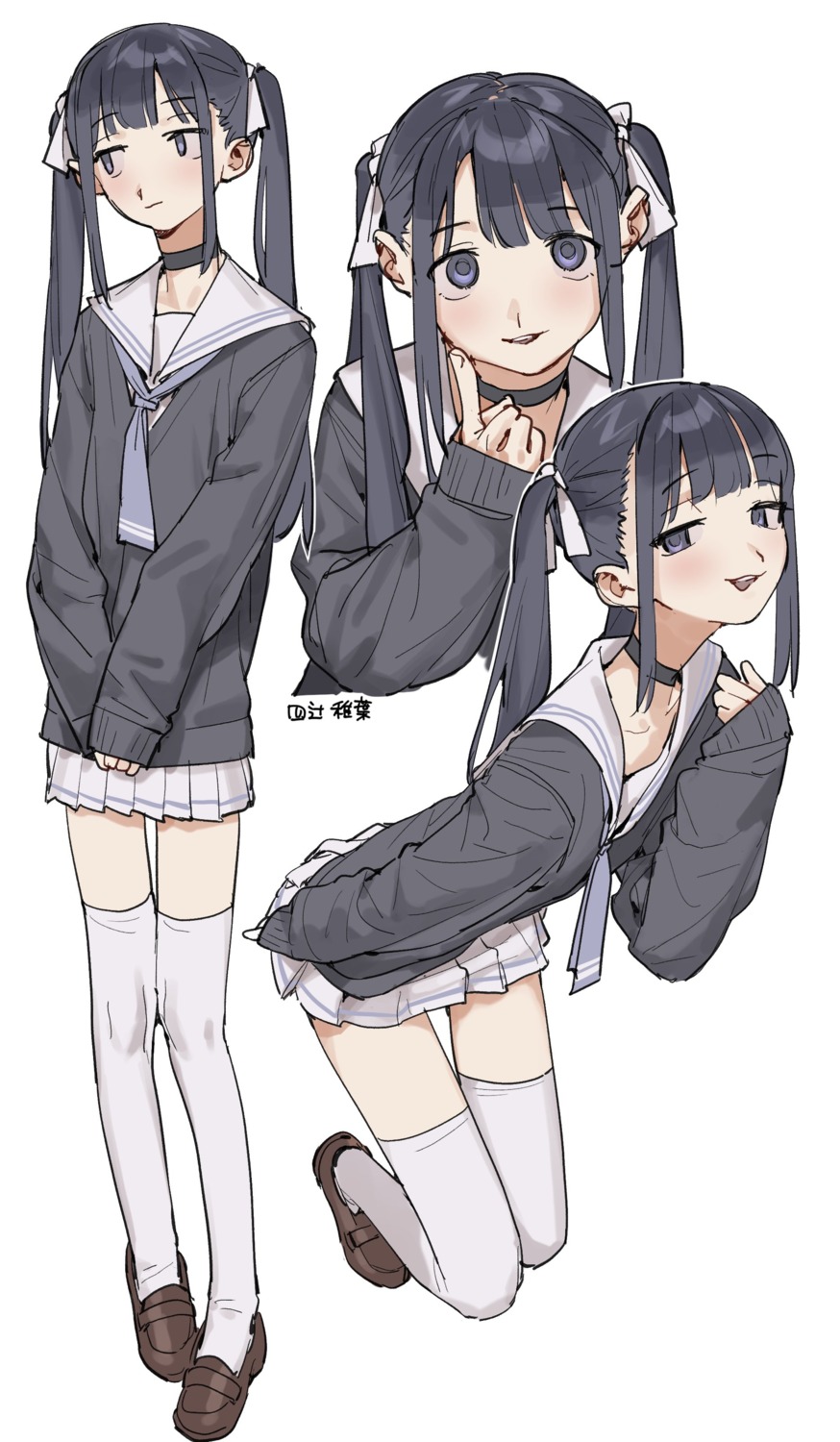 seifuku sketch sweater tagme thighhighs