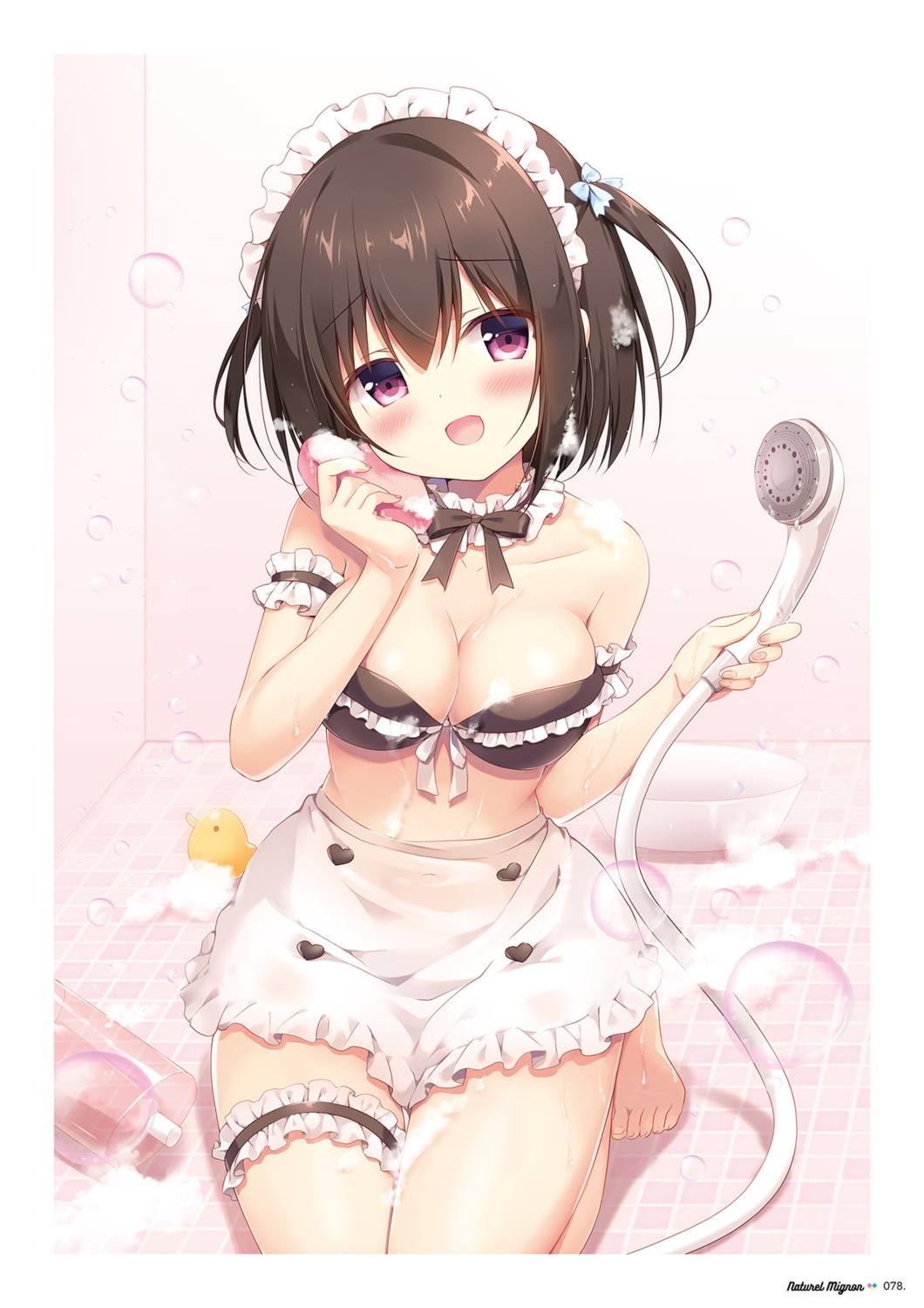 bathing bikini canvas+garden cleavage garter maid miyasaka_naco neru_(canvas+garden) swimsuits