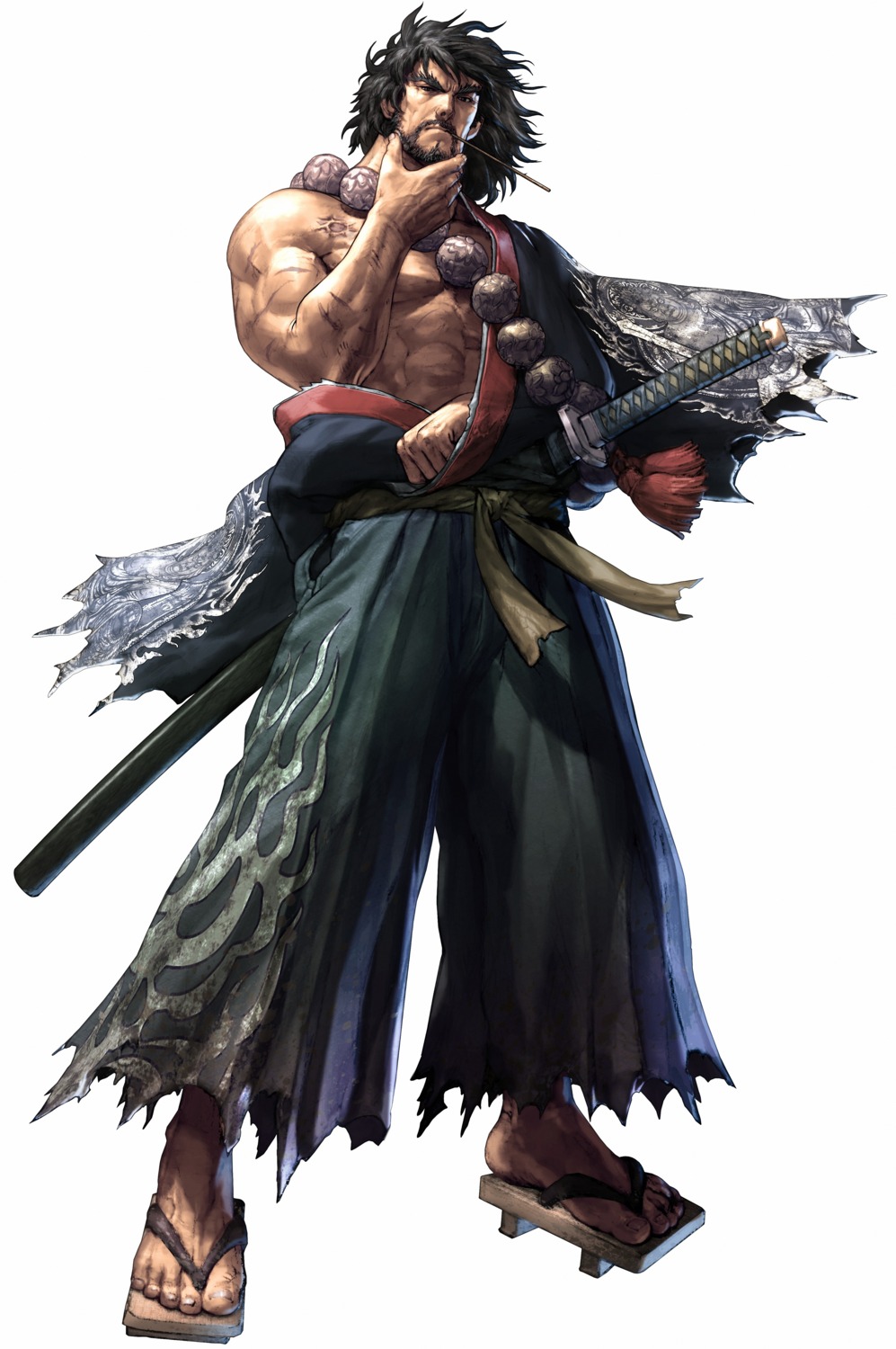 heishirou_mitsurugi japanese_clothes kawano_takuji male namco soul_calibur soul_calibur_v sword weapon