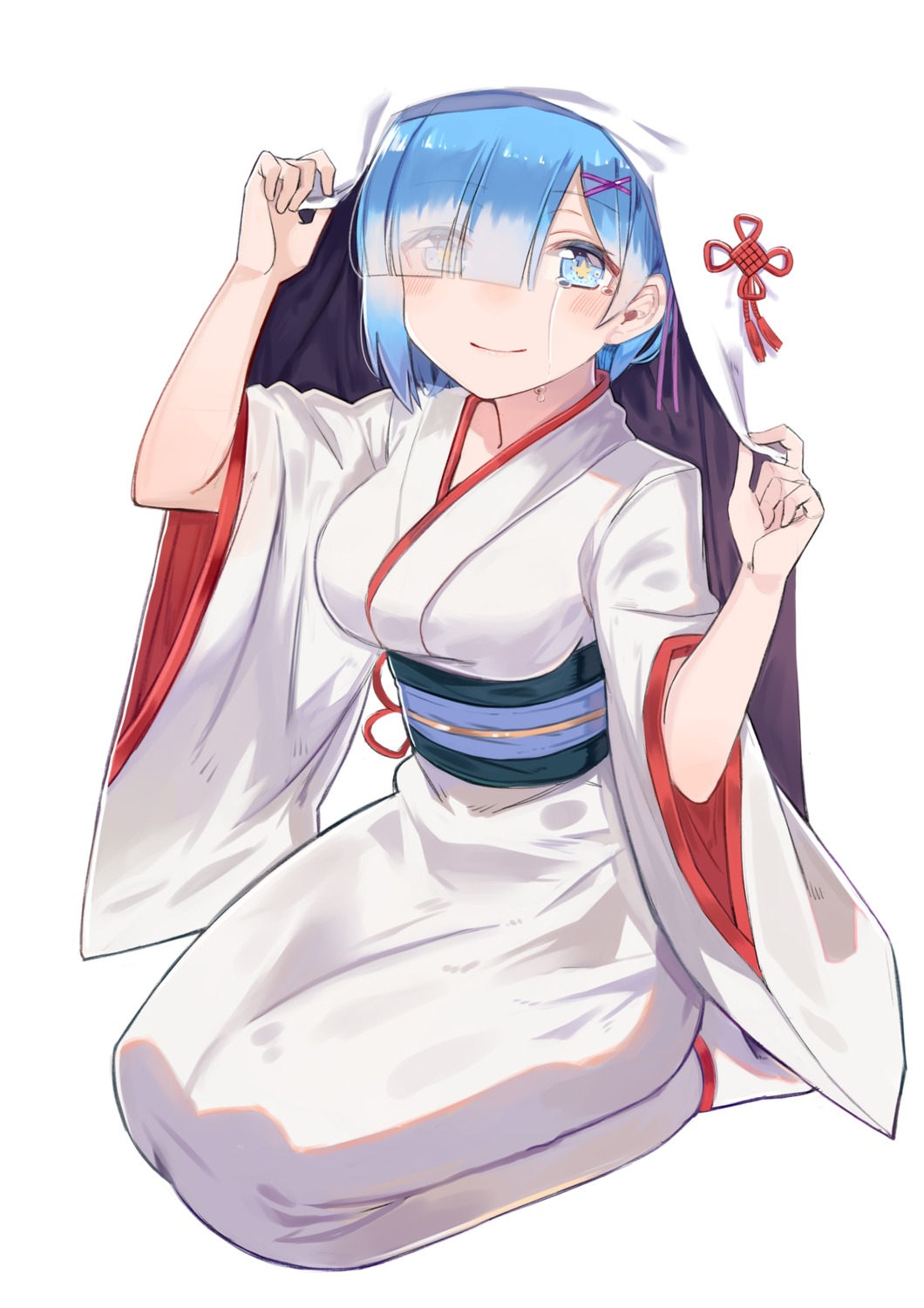 alvein6 kimono re_zero_kara_hajimeru_isekai_seikatsu rem_(re_zero)