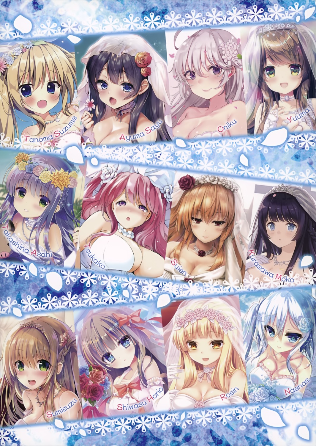 ayuma_sayu cleavage dress kurasawa_moko mizuki_yuuma nae-nae oniku roshin shiwasu_horio suien sumisuzu takashina_asahi tanoma_suzume tsukako wedding_dress