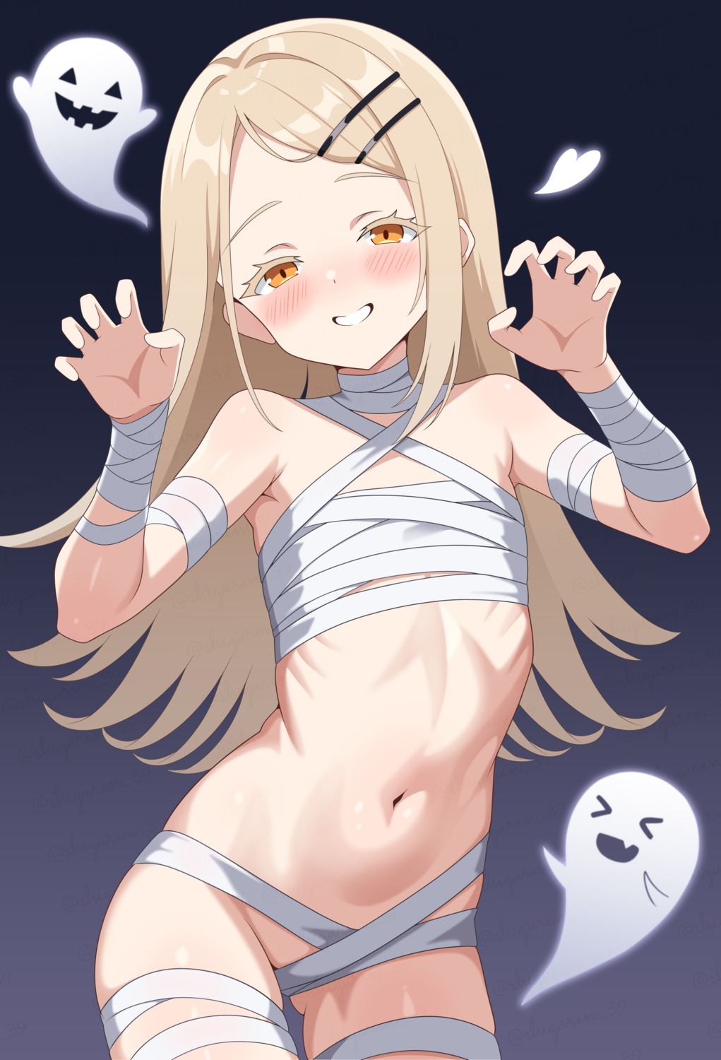 bandages gakuen_idolm@ster halloween loli naked_ribbon shiguren_39 shinosawa_hiro the_idolm@ster