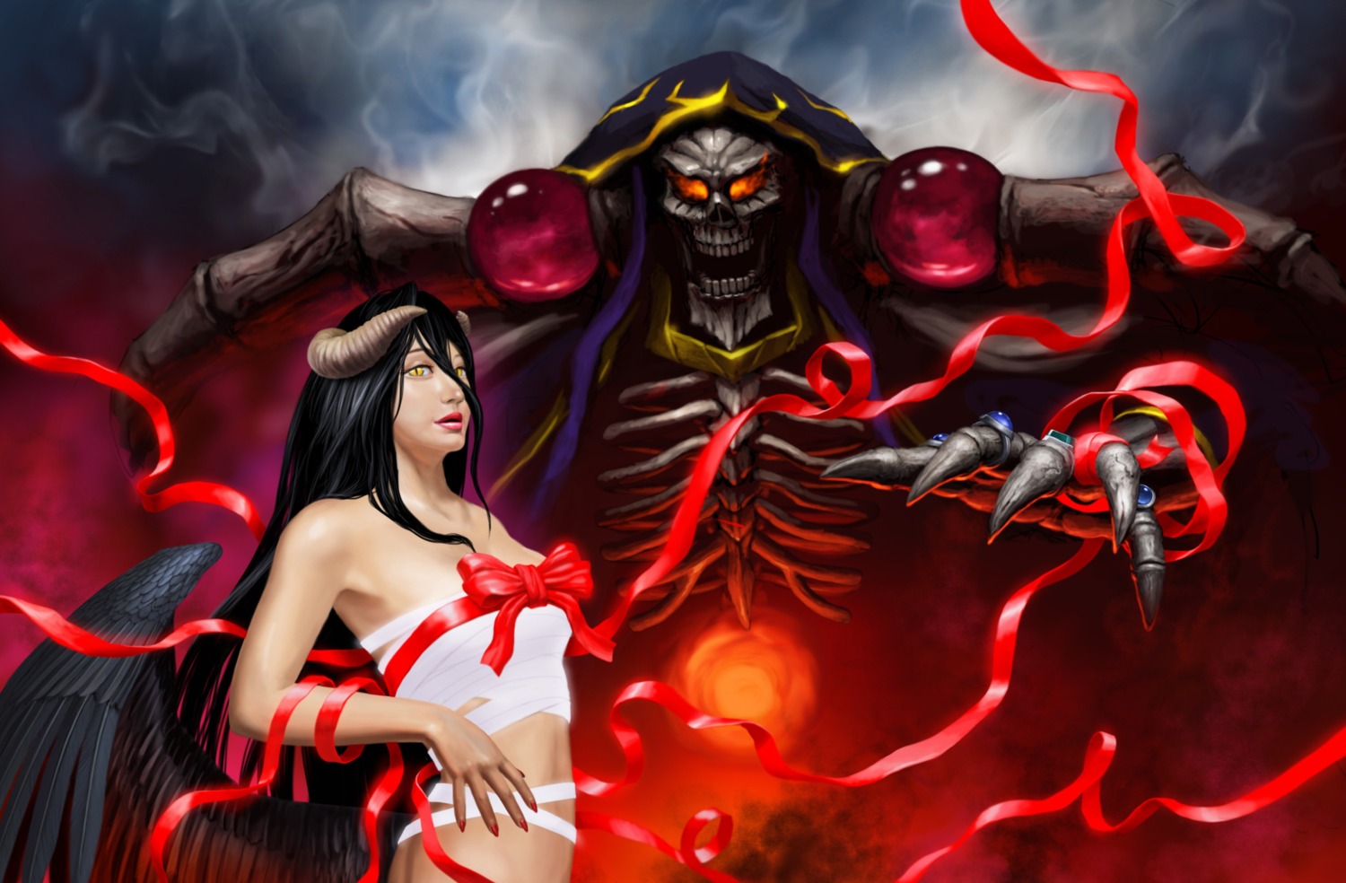 Albedo♥️ and AINZ OOAL GOWN💀/OVERLORD☠️