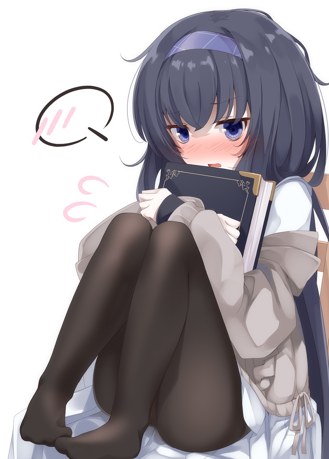 blue_archive feet kozeki_ui pantsu pantyhose sch seifuku skirt_lift sweater