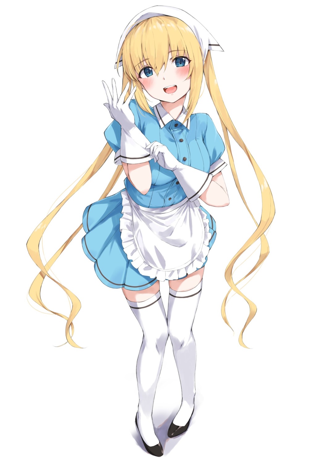 blend_s heels hinata_kaho maid marie_(pixiv31942978) thighhighs waitress