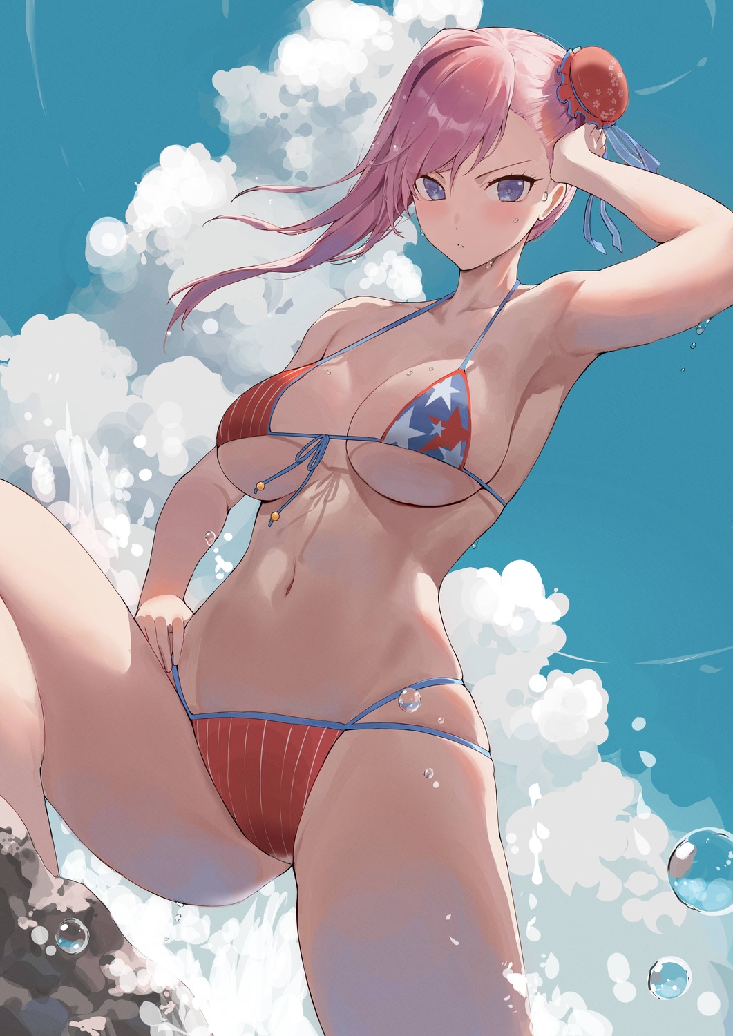 bikini fate/grand_order miyamoto_musashi_(fate) rororo swimsuits