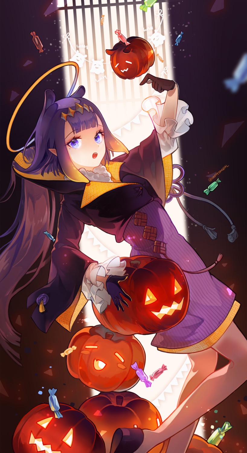 angel dress halloween happyongdal hololive hololive_english ninomae_ina'nis pointy_ears