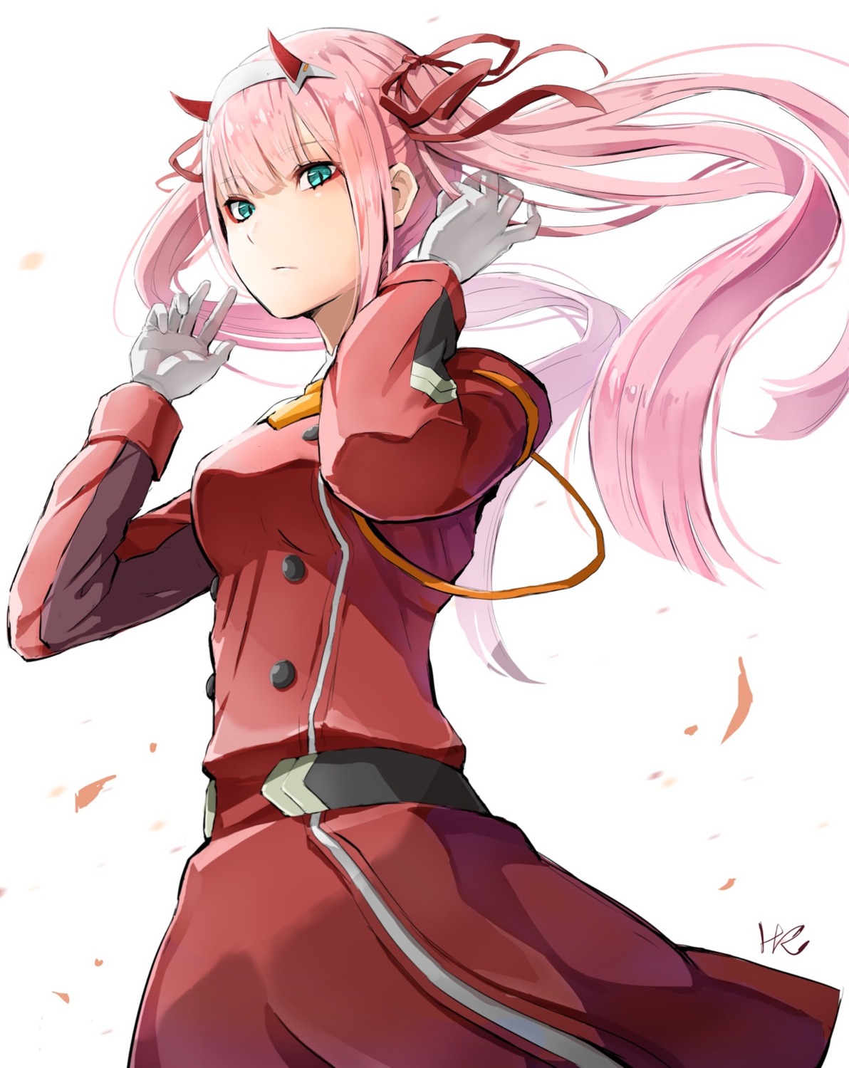 darling_in_the_franxx horns hoshizaki_reita uniform zero_two_(darling_in_the_franxx)