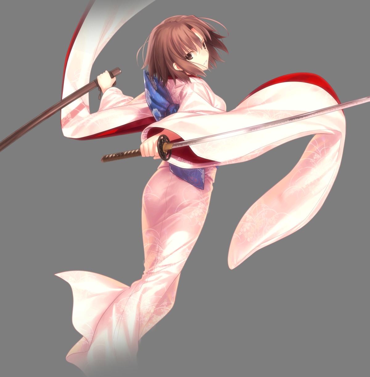 kara_no_kyoukai kimono ryougi_shiki sword takeuchi_takashi transparent_png type-moon