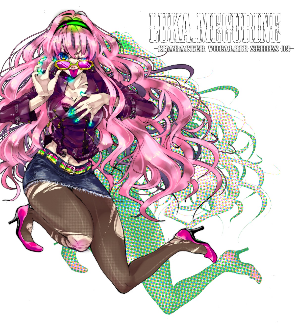 akiakane headphones megurine_luka pantyhose torn_clothes vocaloid