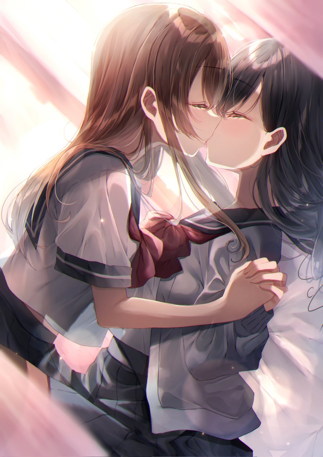 seifuku sweater symmetrical_docking touki_matsuri yuri