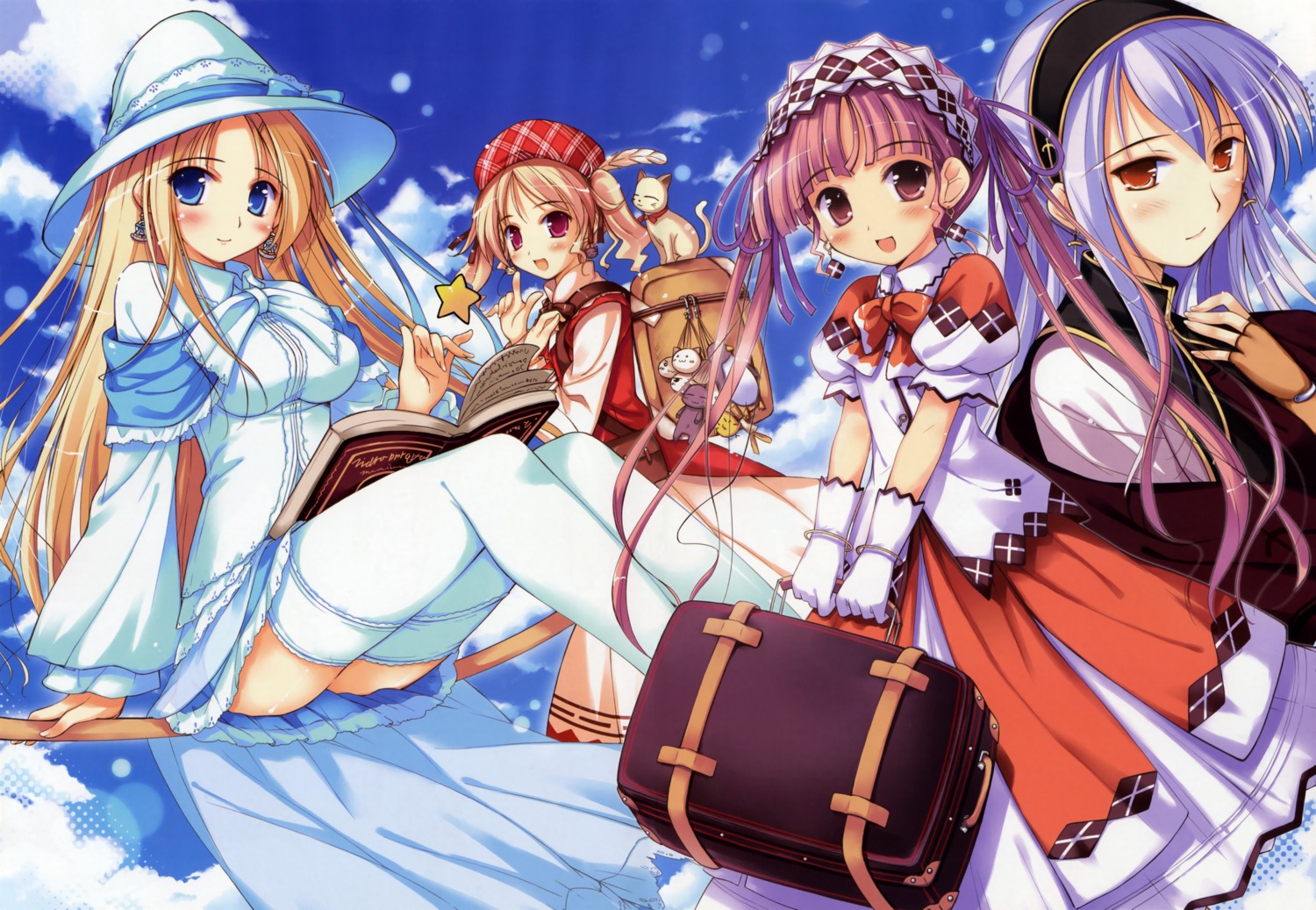 agnes_boulange carina_verritti chelsea_arcot ko~cha minette shukufuku_no_campanella thighhighs