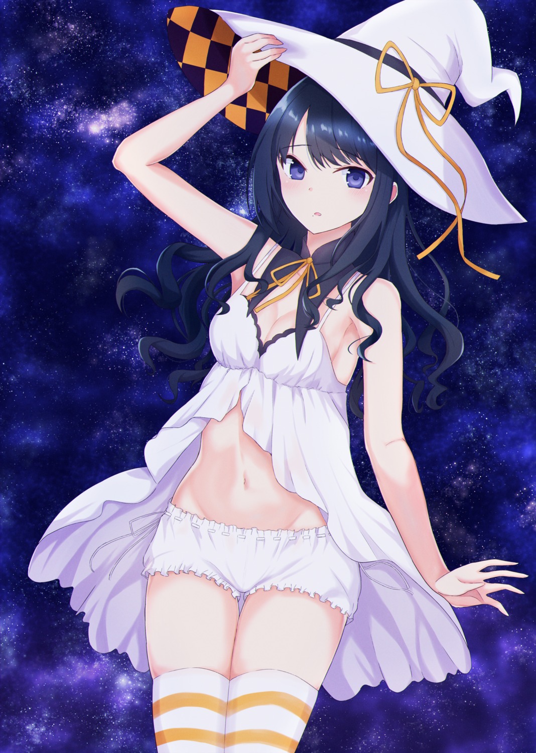 777nasu bloomers cleavage kazano_hiori the_idolm@ster the_idolm@ster_shiny_colors thighhighs witch