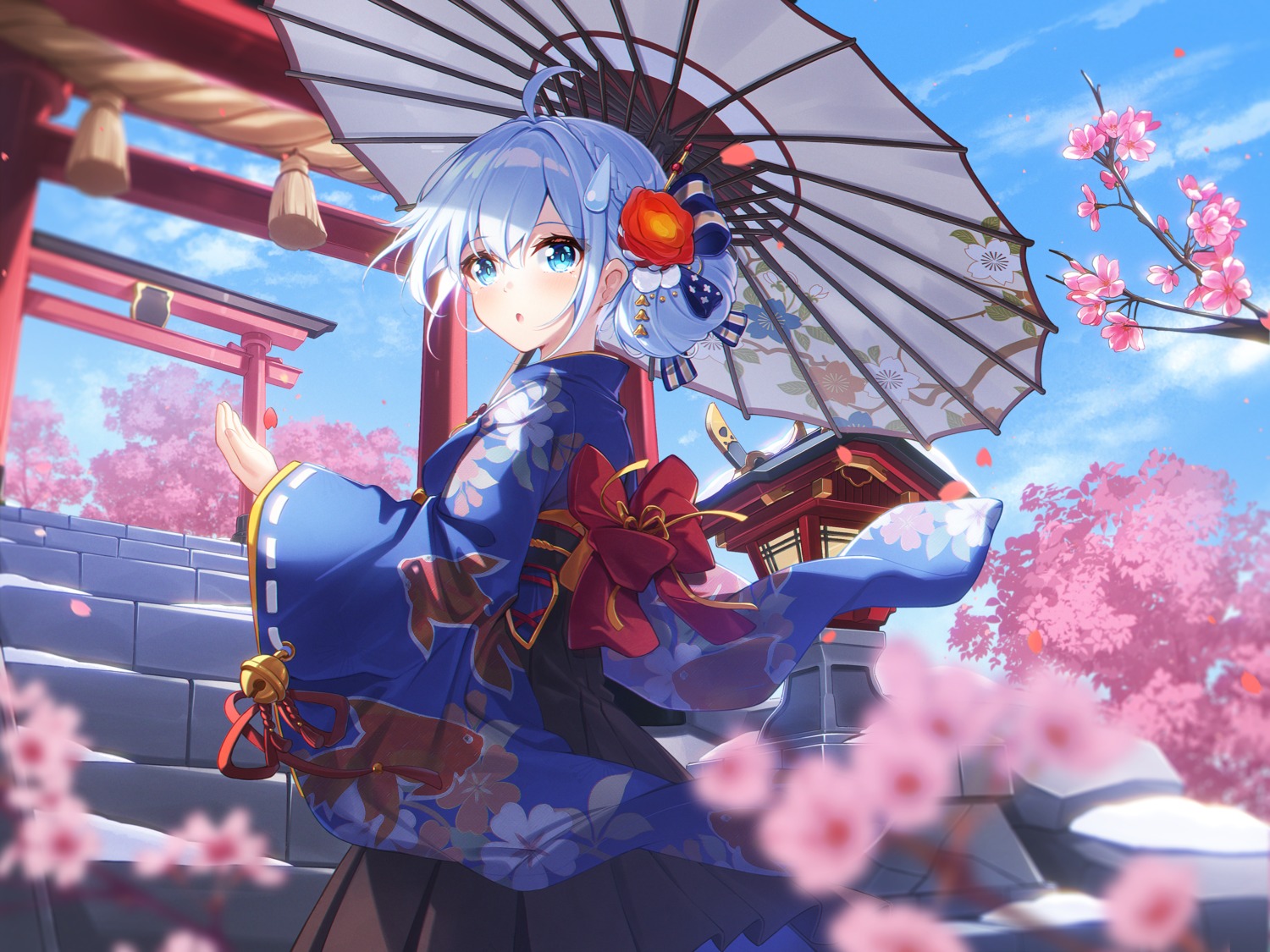 dango_remi kimono umbrella