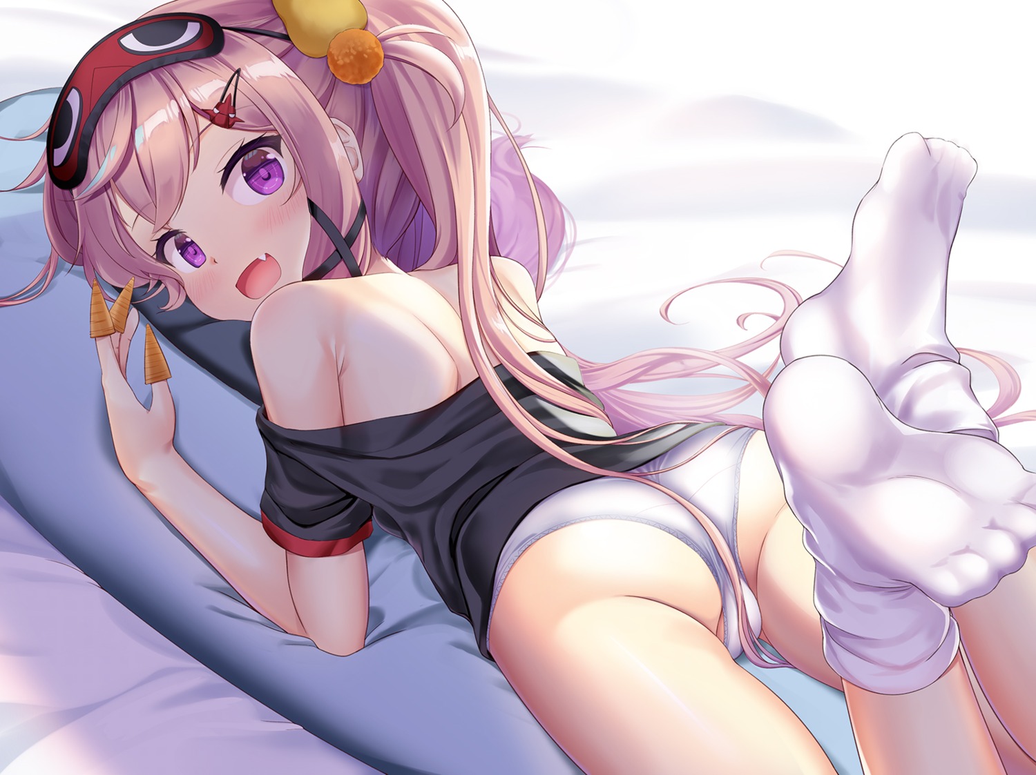 ass azur_lane feet loli niiya no_bra pantsu z26_(azur_lane)