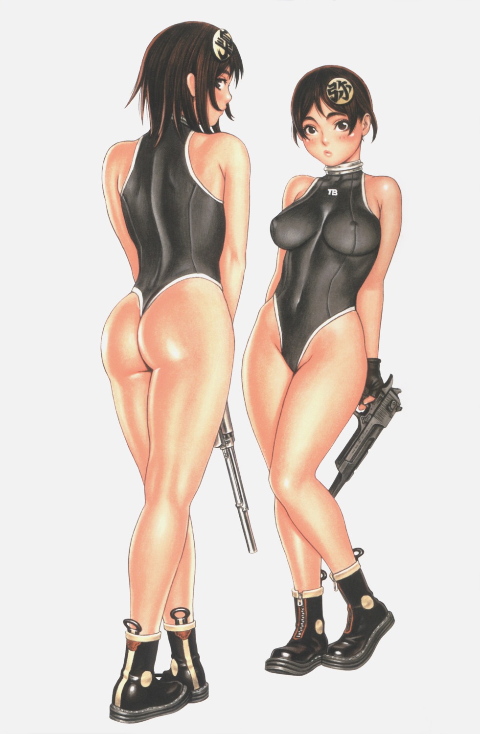 ass erect_nipples fixed gun swimsuits tsukasa_jun