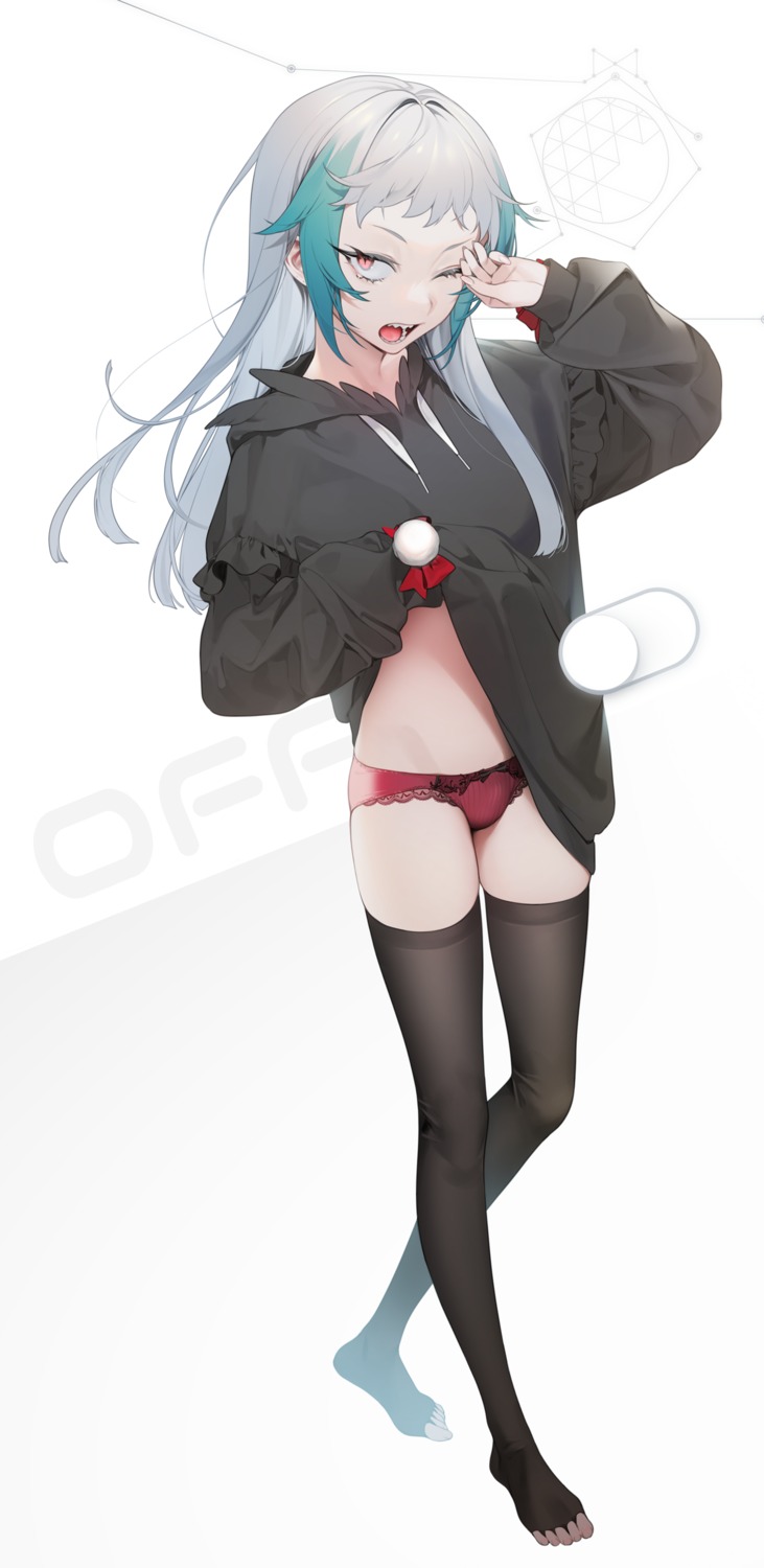 ohisashiburi pantsu shirt_lift thighhighs