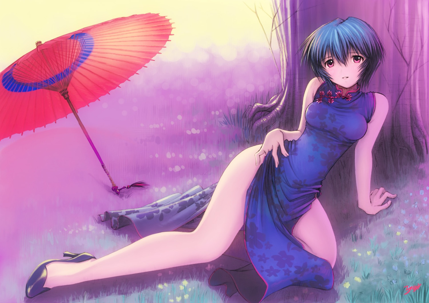 ayanami_rei chinadress nagko neon_genesis_evangelion yuuji