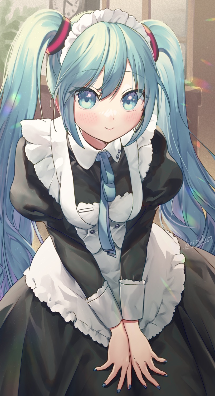 hatsune_miku kirisaki_shuusei maid vocaloid