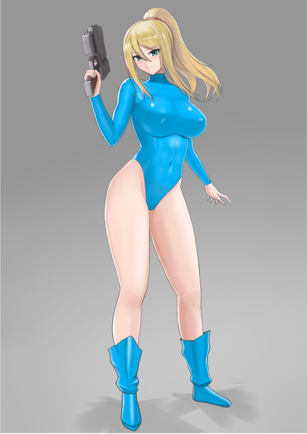 gun higofushi leotard metroid metroid_dread samus_aran