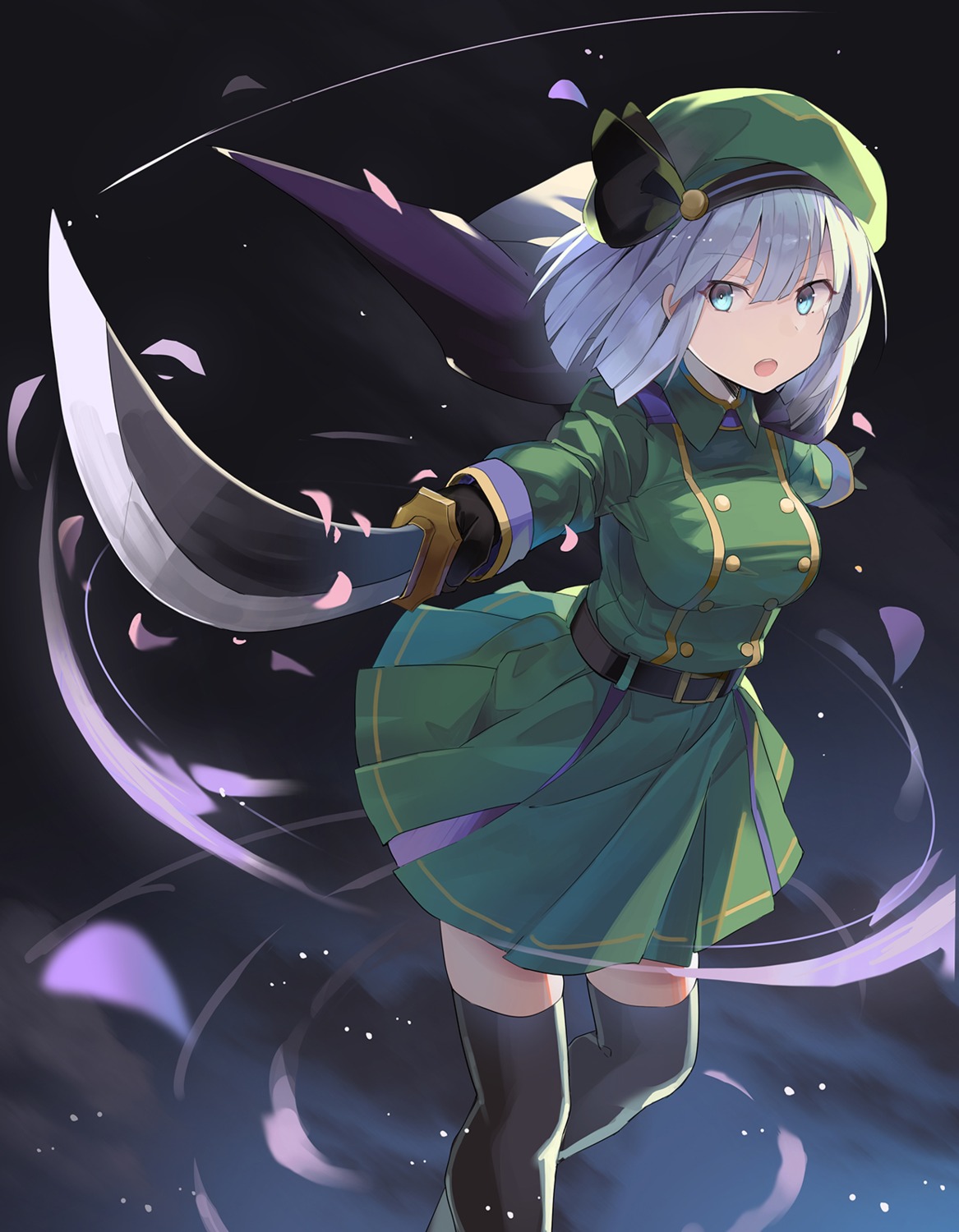 konpaku_youmu rin_falcon sword thighhighs touhou uniform