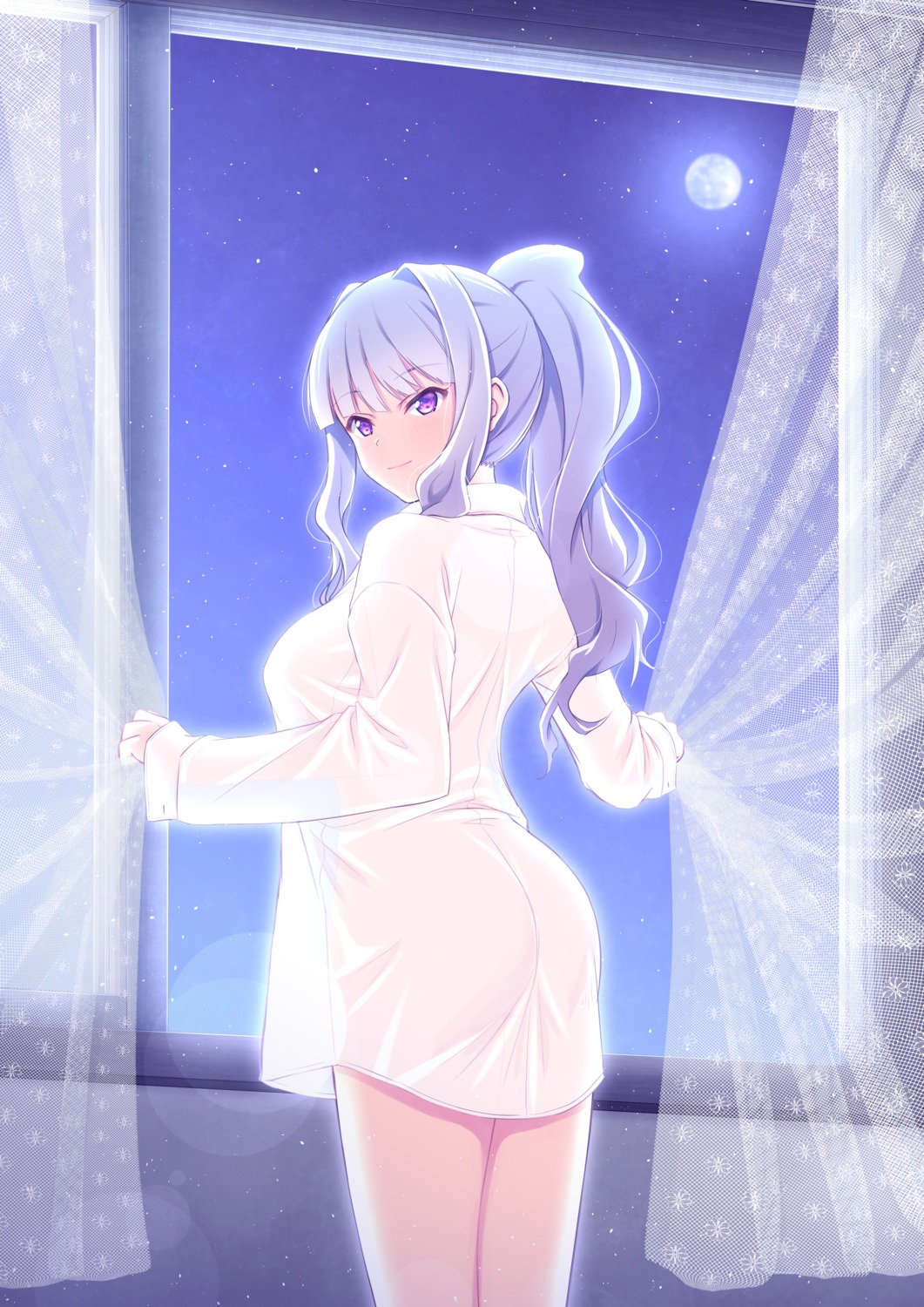 asami_asami ass bottomless dress_shirt no_bra see_through shijou_takane the_idolm@ster