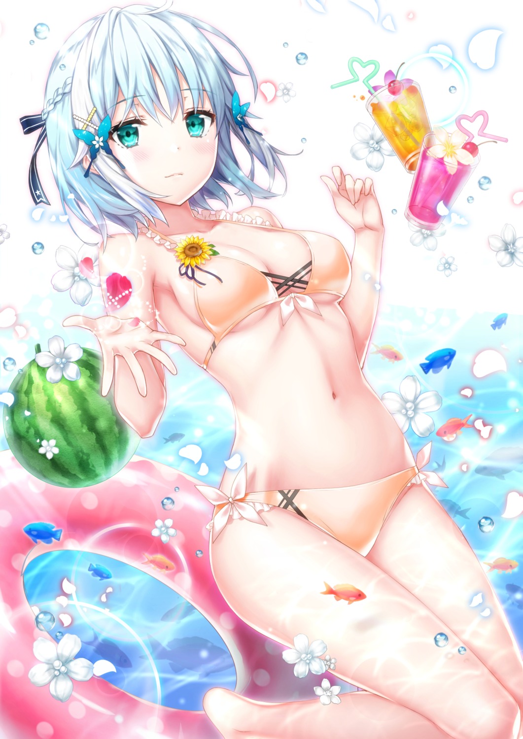 artist_revision bikini cleavage kyariko swimsuits