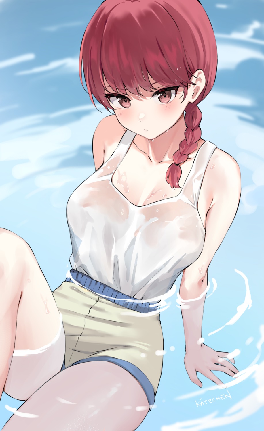 genderswap kaetzchen ranma_½ saotome_ranma see_through wet wet_clothes