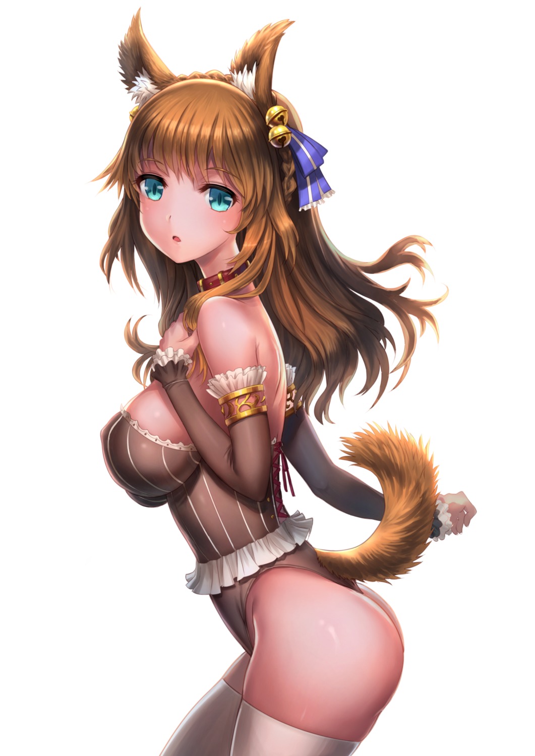 animal_ears leotard lingerie tail thighhighs youbou