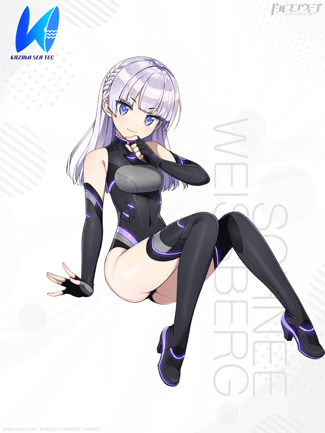 dolphin_wave heels leotard schnee_weissberg takuji thighhighs