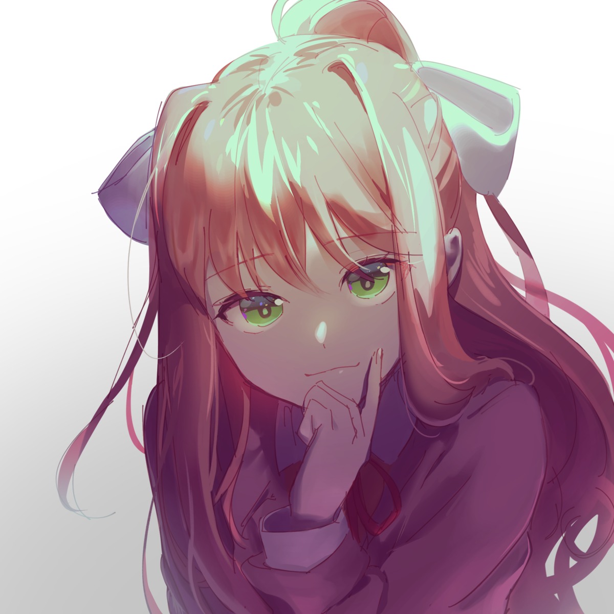 alpha_(ypalpha79) doki_doki_literature_club! monika_(doki_doki_literature_club!) seifuku