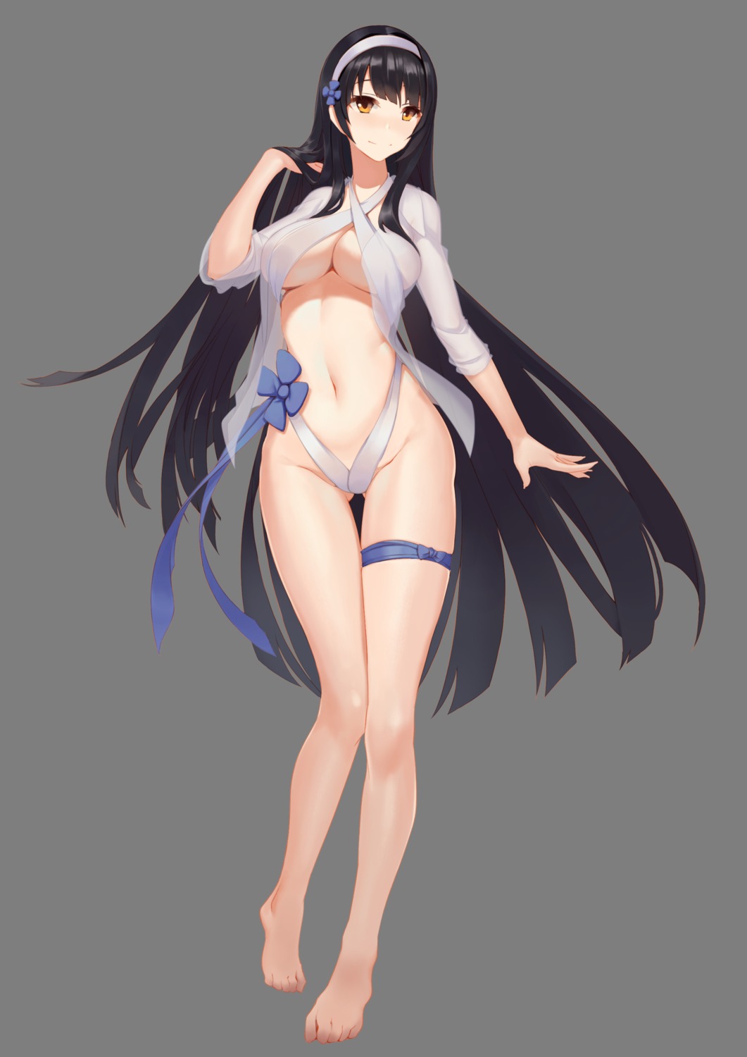 bikini gallant99770 garter girls_frontline open_shirt qbz-95_(girls_frontline) see_through swimsuits transparent_png