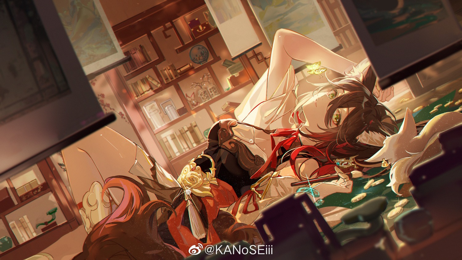 animal_ears asian_clothes honkai:_star_rail kanose tingyun wallpaper