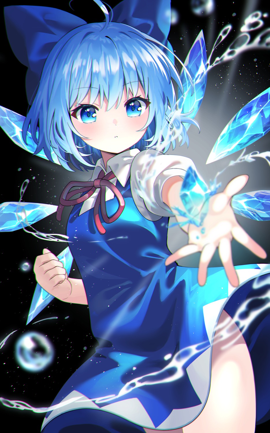 yuujin (yuzinn333) touhou cirno dress skirt lift wings | #914142 | yande.re