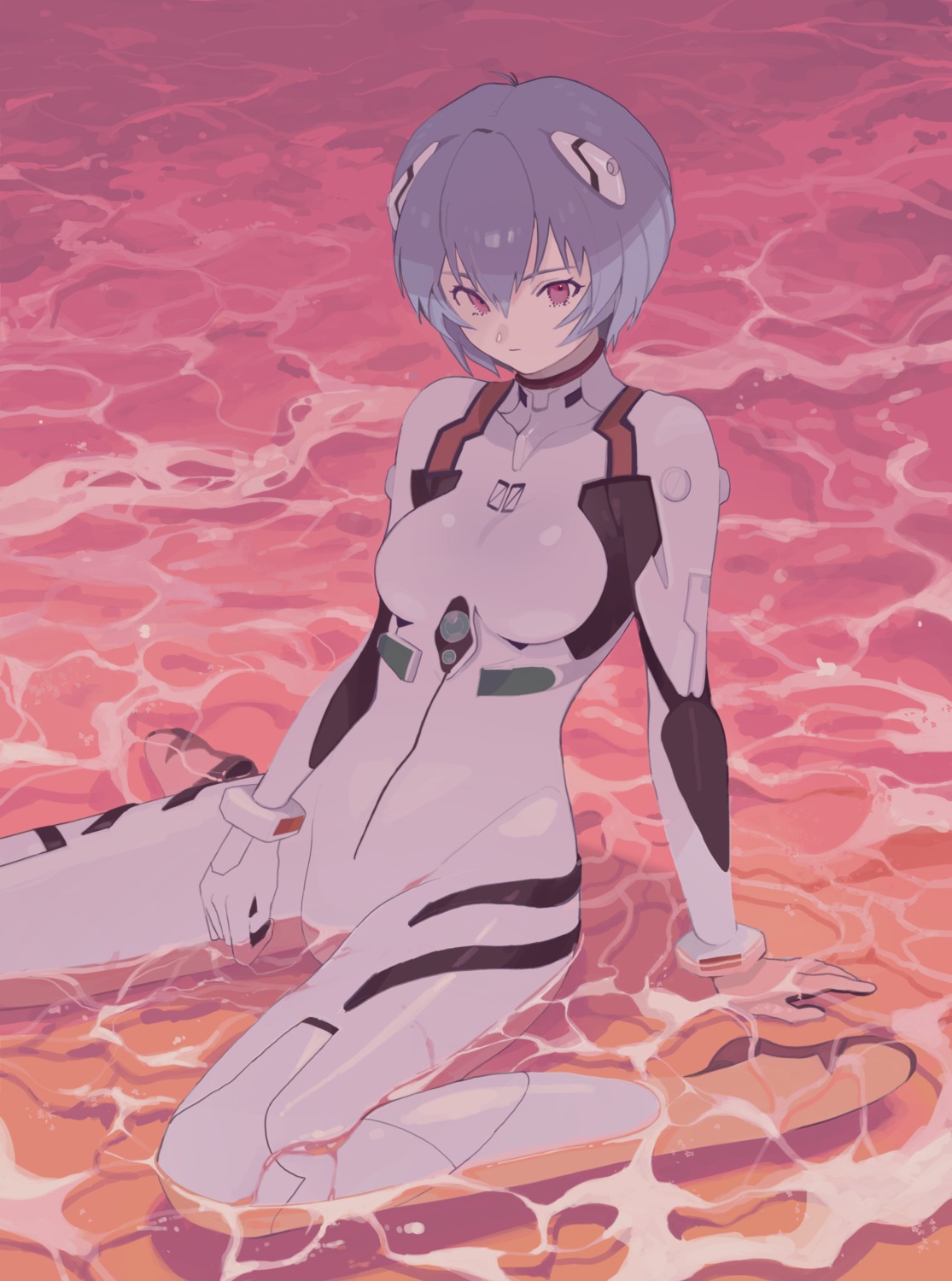 ayanami_rei bodysuit neon_genesis_evangelion surumeri_(baneiro) wet