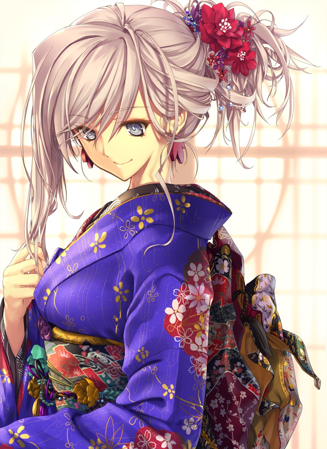 fate/grand_order kawanakajima kimono miyamoto_musashi_(fate/grand_order)