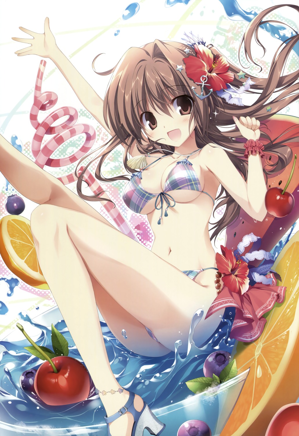 aomi_maika bikini cleavage heels himekuri_365 karory swimsuits underboob