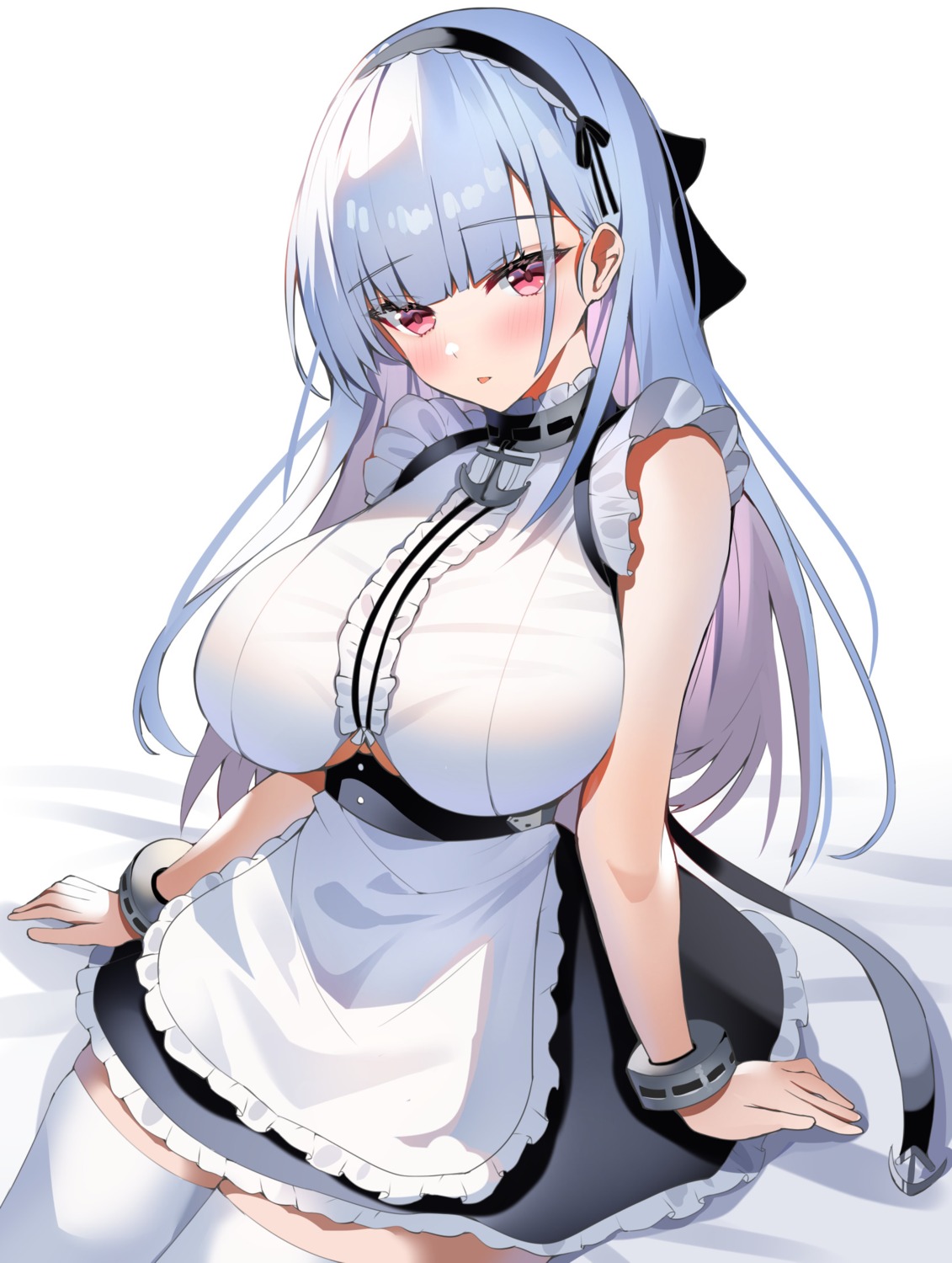 aa44 azur_lane dido_(azur_lane) maid no_bra thighhighs