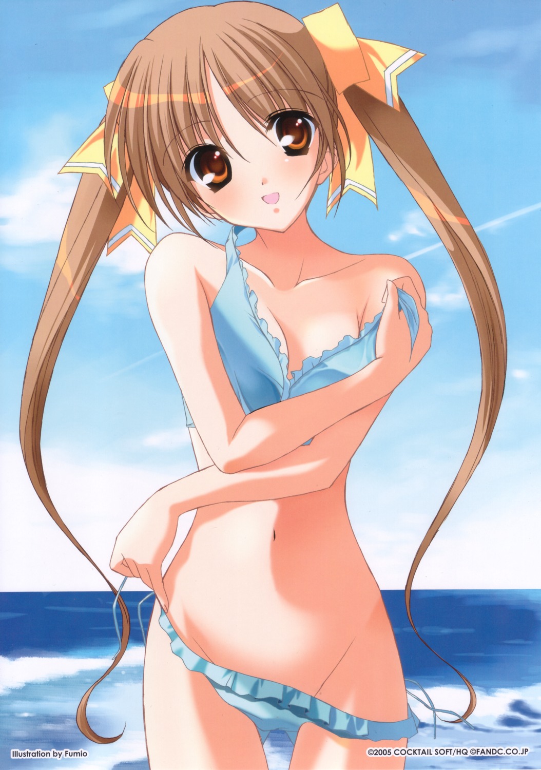 bikini breast_hold cleavage fumio kunugi_ayano pia_carrot swimsuits