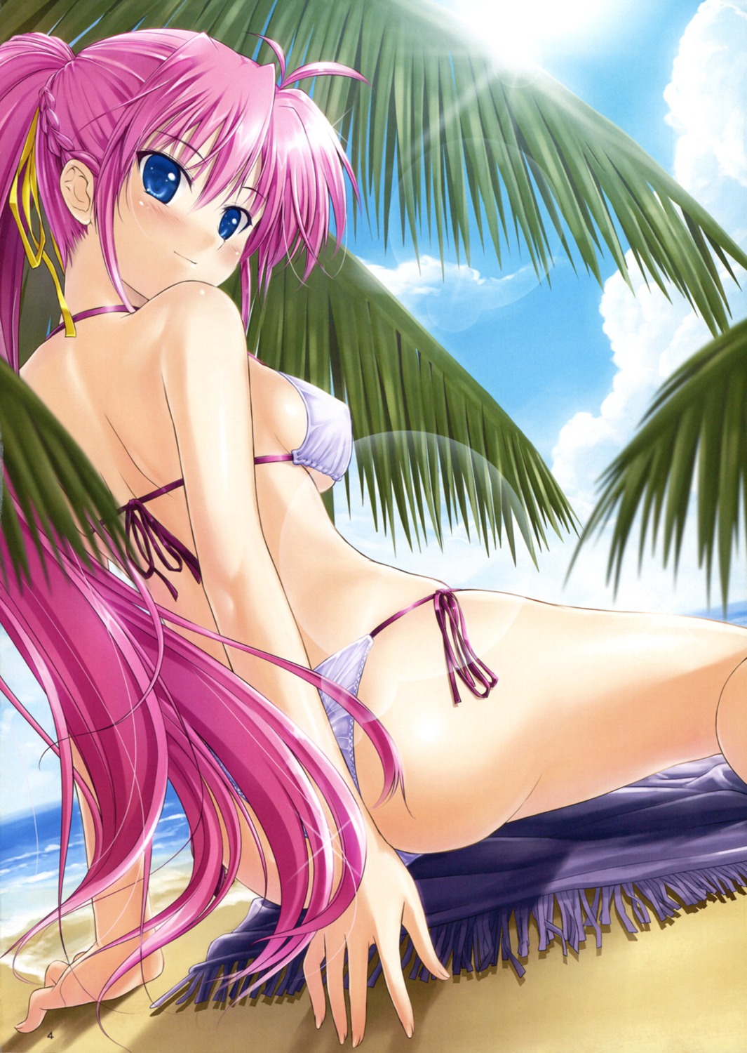 ass bikini mahou_shoujo_lyrical_nanoha mahou_shoujo_lyrical_nanoha_a's mikuni_mizuki signum swimsuits