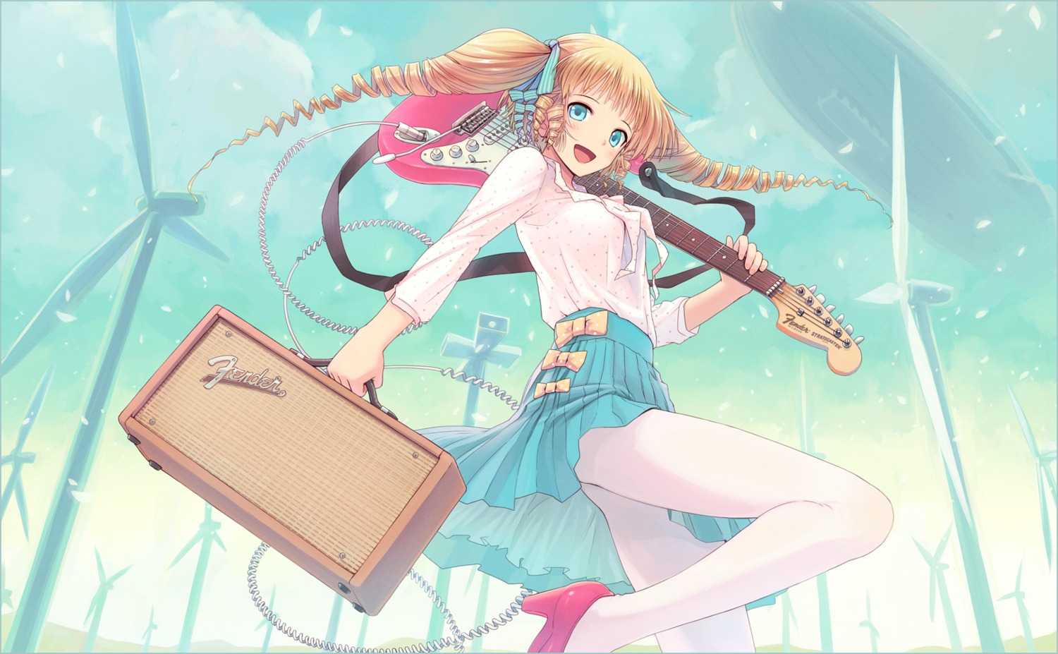 guitar kurobuta_gekkan pantyhose