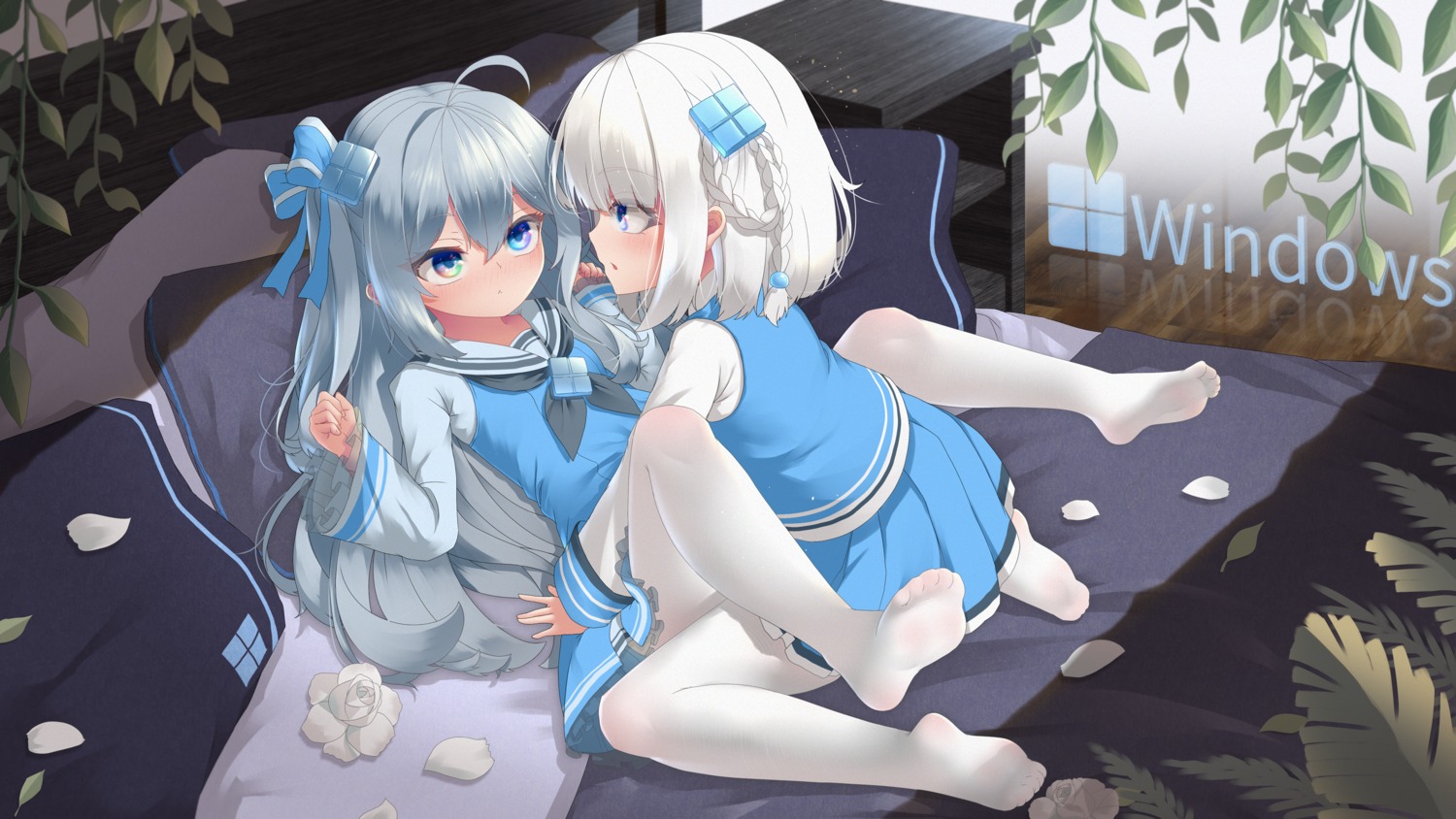 anthropomorphization feet heterochromia karv pantyhose seifuku yuri